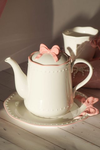 Teapot Ribbon Grace pink 950 ml Isabelle Rose