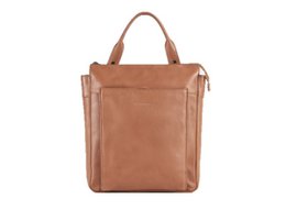POCKET BAGPACK Torba na plecak ze skóry w kolorze jasnobrązowym
