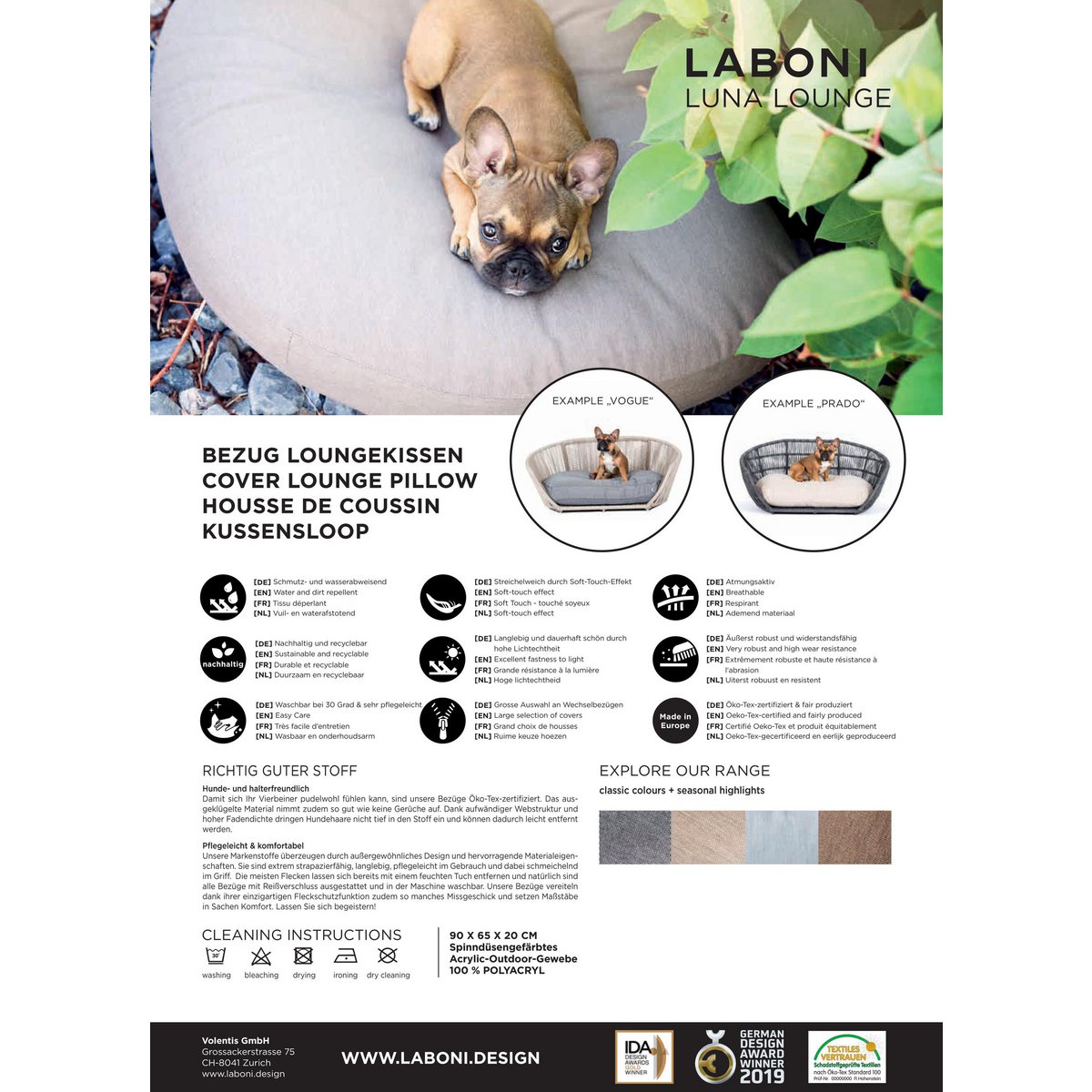 PRADO - Design-Hundebett LISCIO