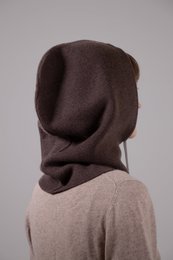 Dobbelt-sidet-100% cashmere 2-side-udøvet balaclava