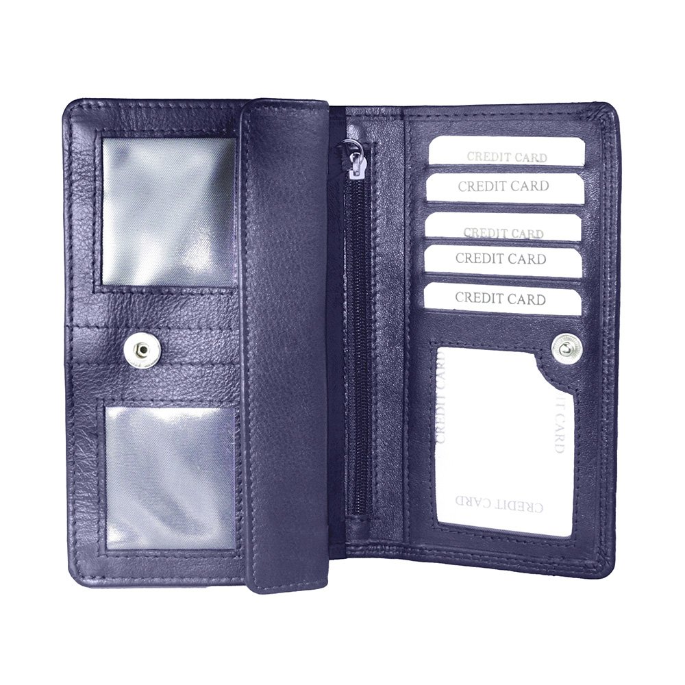 Portefeuille Femme en Cuir RFID - Portefeuille Femme en Cuir - Modèle Harmonica