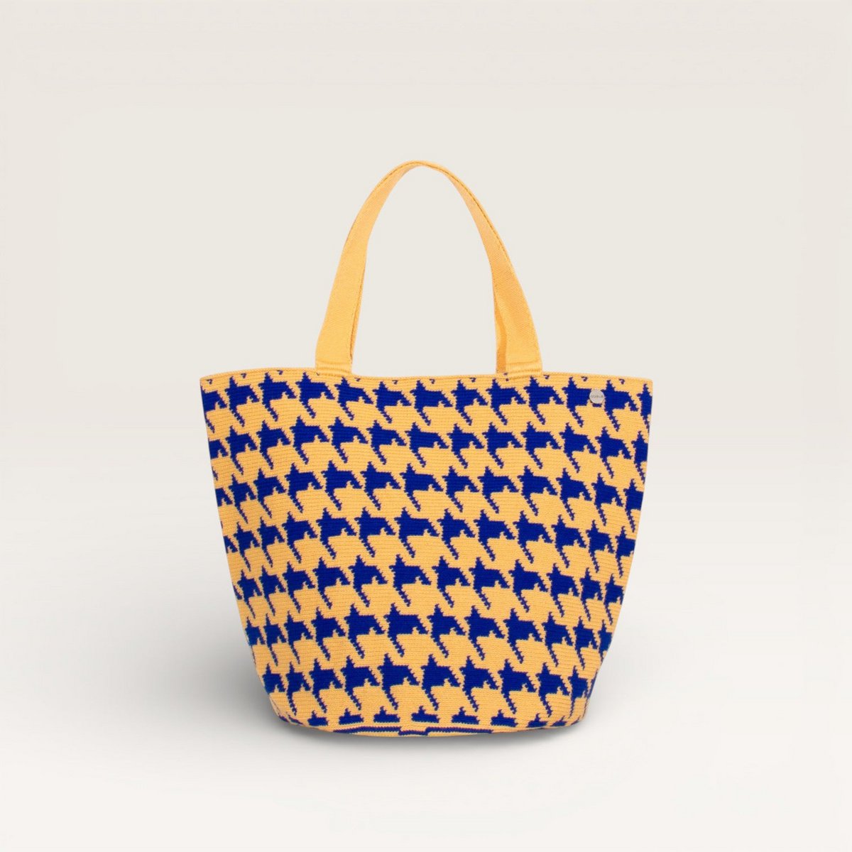Houndstooth Round Tote Bag | Medianoche