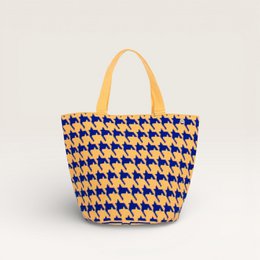 Houndstooth Round Tote Bag | Medianoche