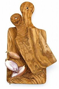 Set of 2 herb board and cutting board with handle