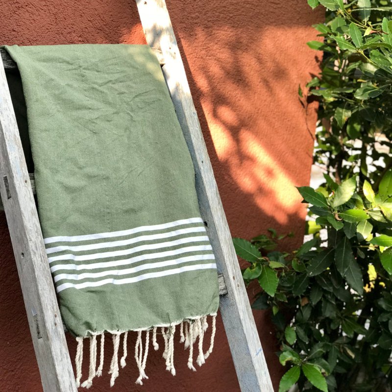 Hammam Towel Fouta Provence - Olive Green - 100x200cm
