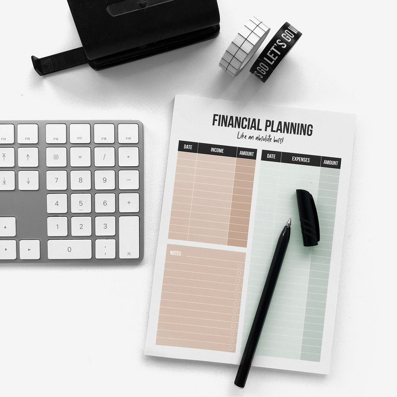 A5-Notizblock Finanzplanung, pro 5 Stück