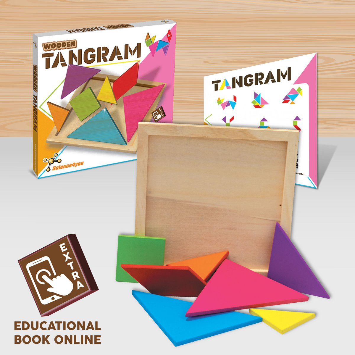 Tangram Wooden Toy for Kids (7 languages)