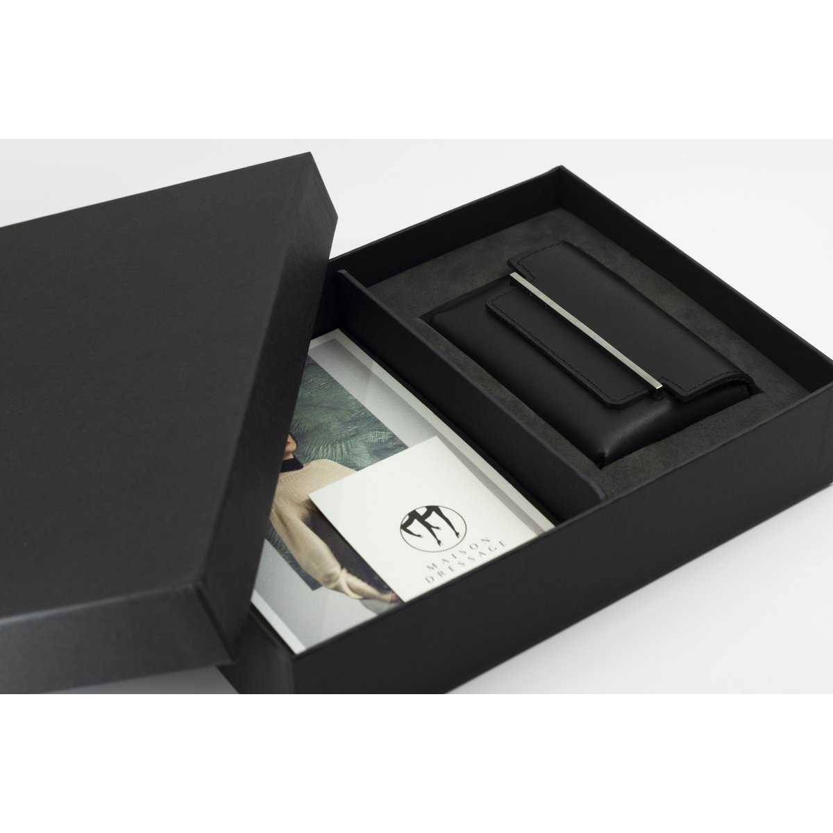FRAME møntpung - sort rhodium