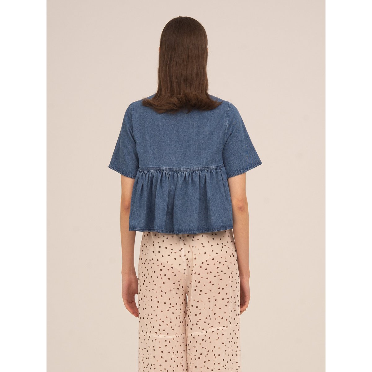 Denim top met sterrenverlichting