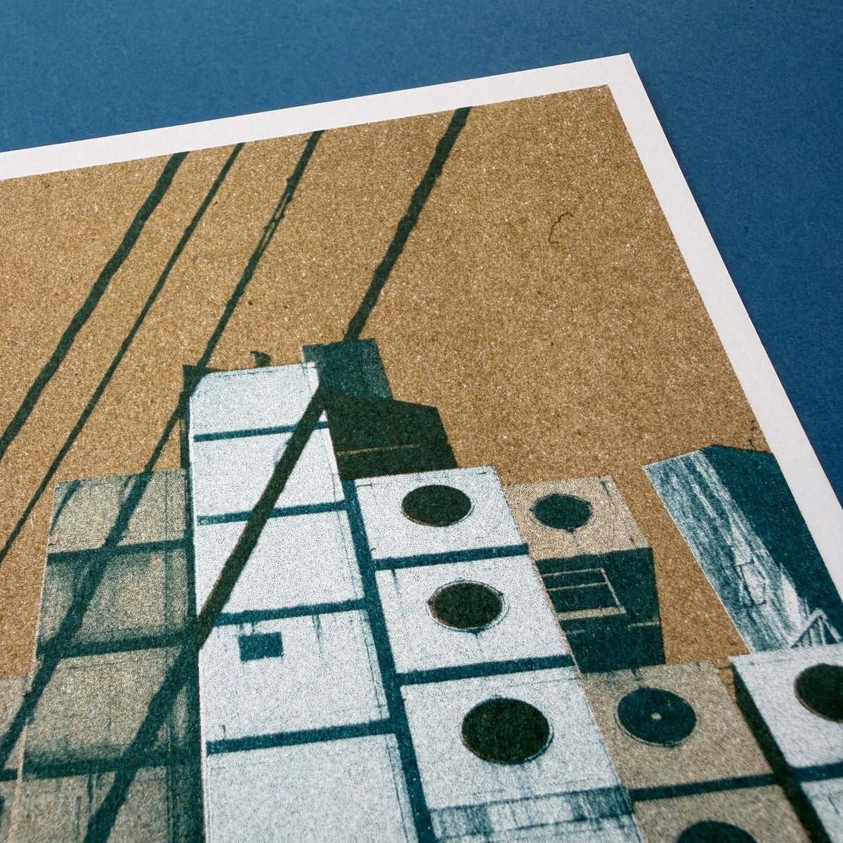 Pocztówka Riso, Japonia/kapsuła, risografia, DIN A6
