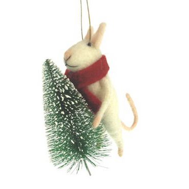 Mouse with Christmas tree Felt