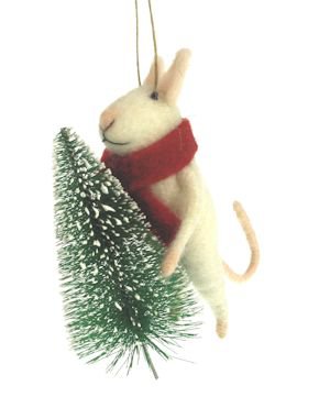 Mouse with Christmas tree Felt