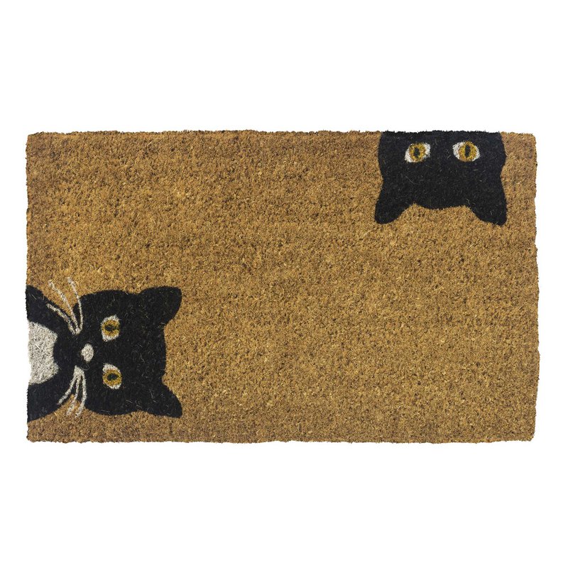 Peeping Cats Coir Doormat