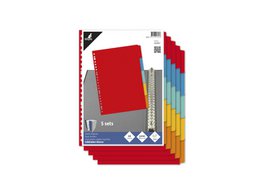 Tabblad Kangaro A4 blanco karton 5dlg krimp a 5 sets