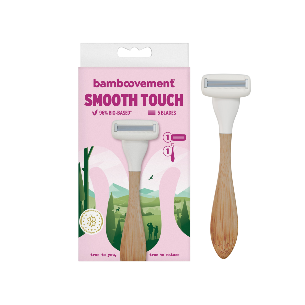 Smooth Touch : Kit de démarrage pour rasoir en bambou biosourcé