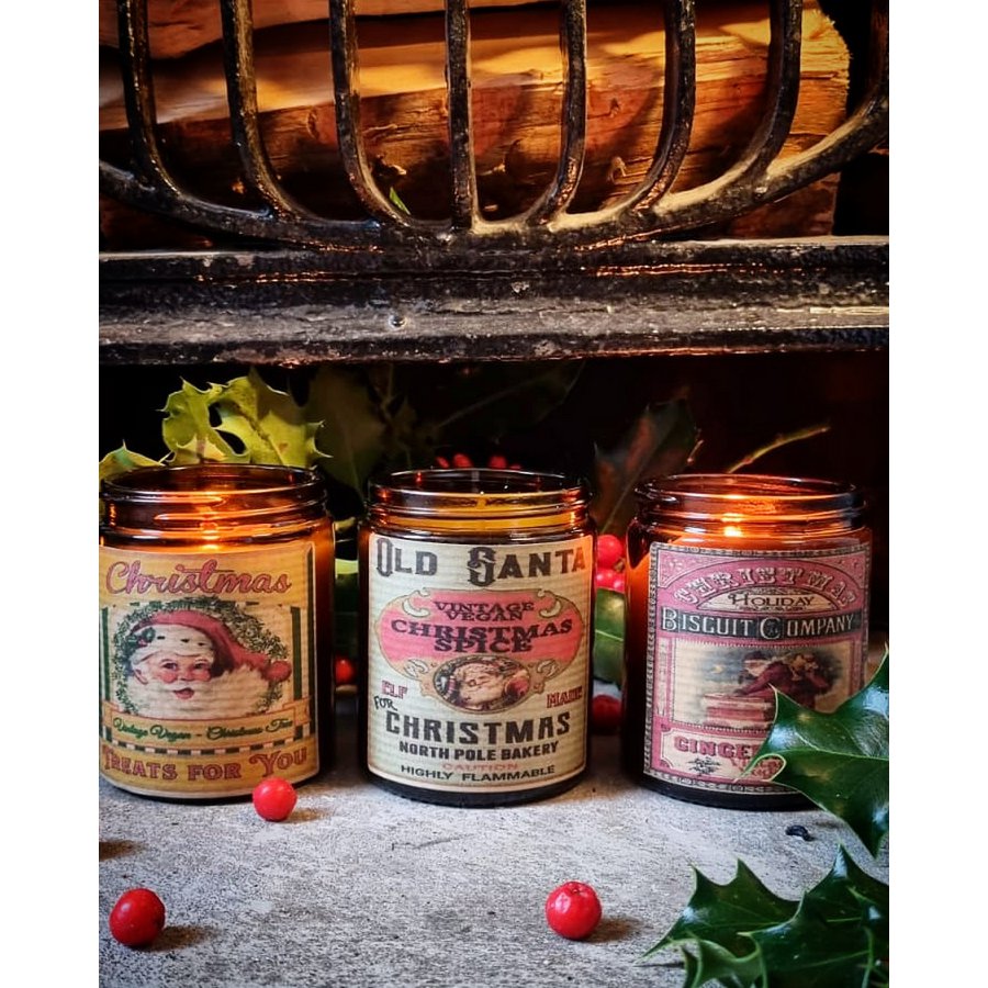 Gingerbread Christmas Candle Vintage Vegan