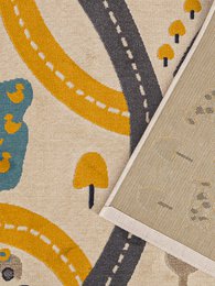Tapis enfant à poils ras doux CIRCUIT