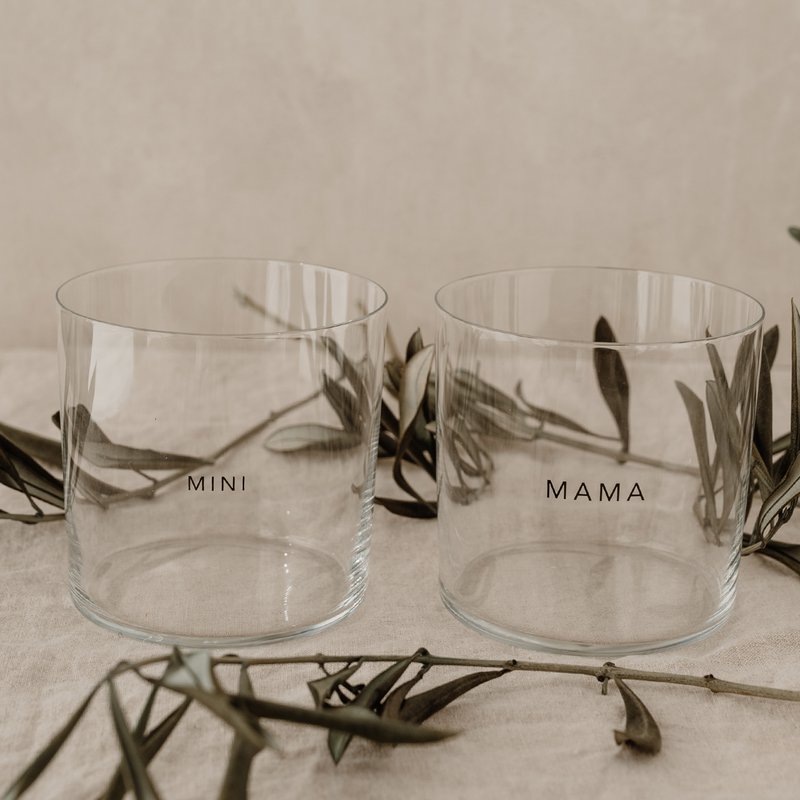 Trinkglas im 2er Set Mama & Mini (VE = 4 Sets)