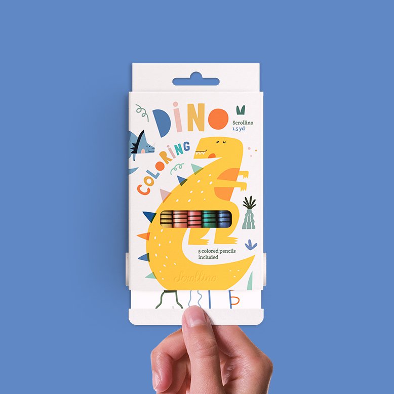 Kleurboek met dinosaurussen - Scrollino DINO Coloring