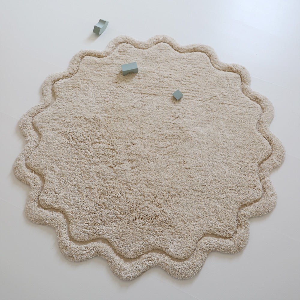 Waschbarer Kinderteppich aus Baumwolle SWEET APRIL ECRU