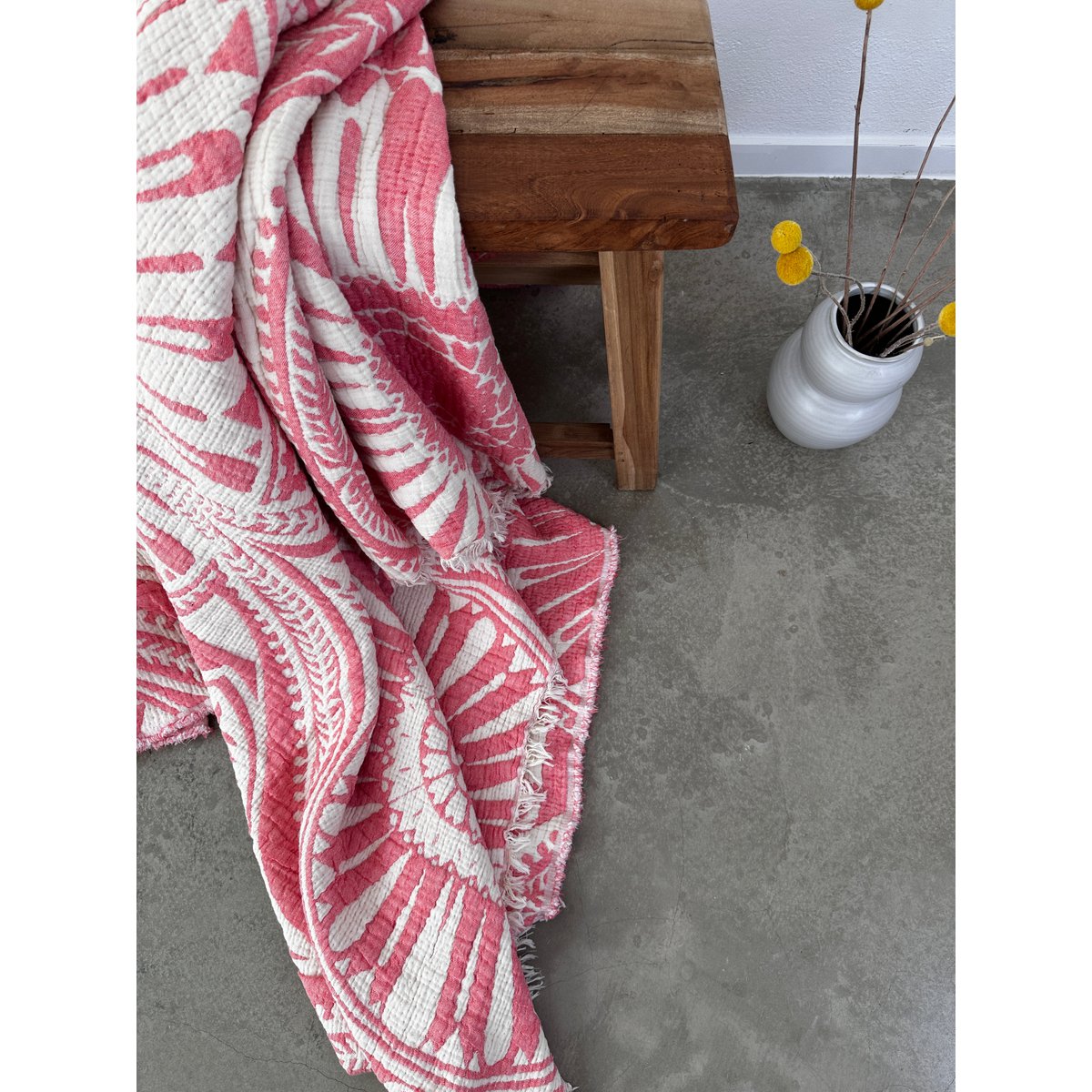 CALMA muslin blanket - coral - 2.20 x 2.30 m