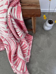 CALMA muslin blanket - coral - 2.20 x 2.30 m