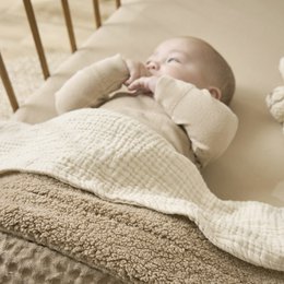 Blanket Waffle Teddy Taupe