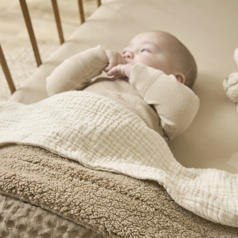 Blanket Waffle Teddy Taupe