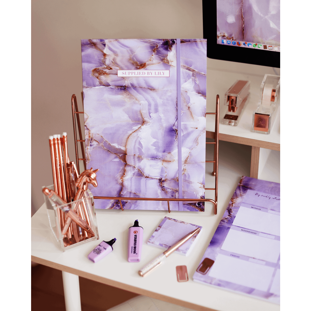 Dokumentenordner in luxuriösem Amethyst