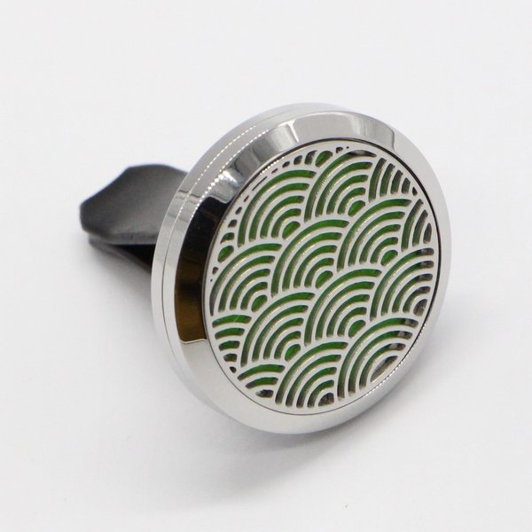 Clip’Arôme Diffusor fürs Auto – Zen Wave – Edelstahl mit Löscher – Dekoratives Aromatherapie-Accessoire – Geschenkidee
