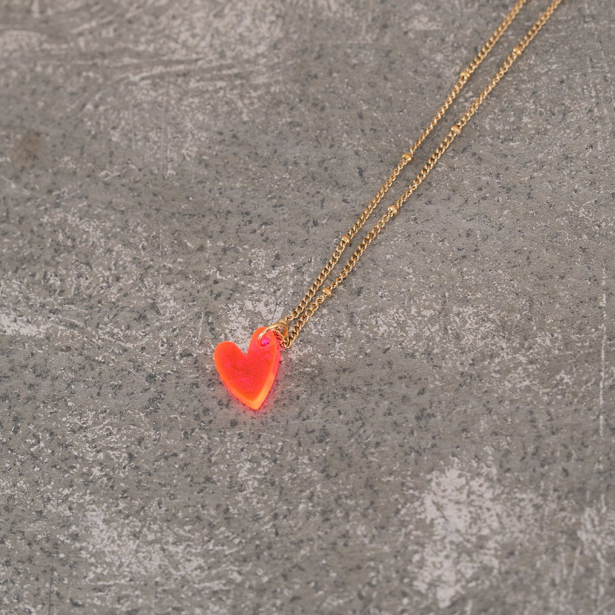 Charmes Ketting Lume | Coeur Néon Rose Or