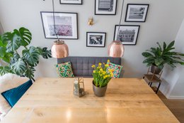 Koperen hanglamp "Flens M"