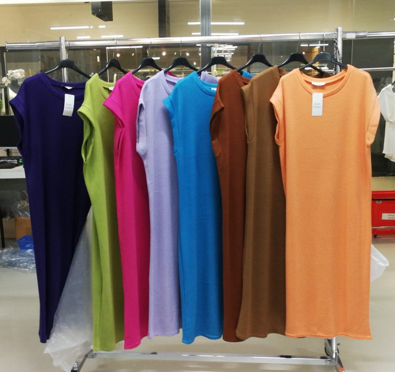 Sporty dress in viscose
