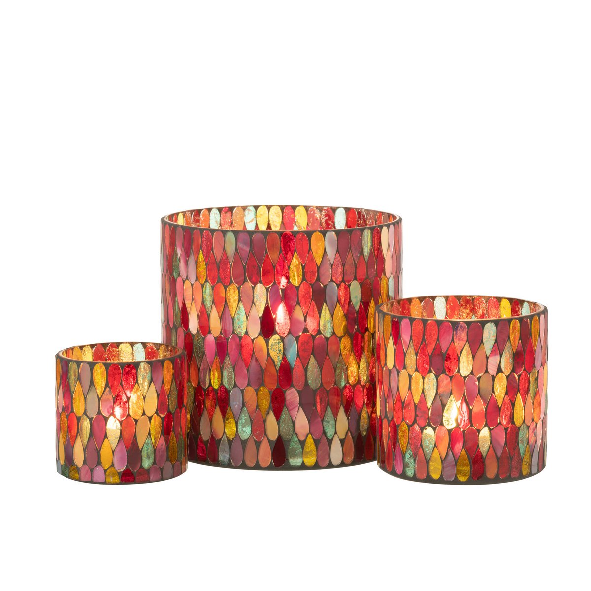 Bunte Wonderlight-Kerzen / Kerzenhalter