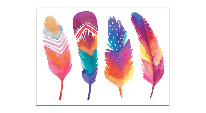 Tijdelijke tattoo: Mini Feathers