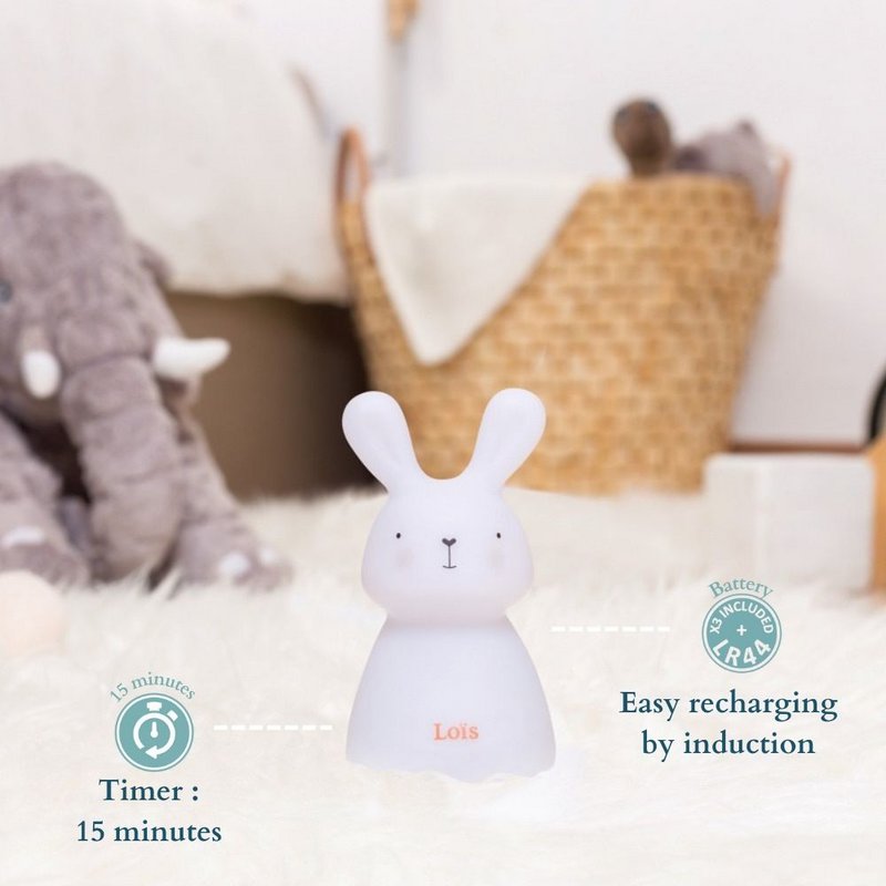 Night light - Rabbit Loïs - battery-powered - white