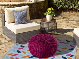 Pouf outdoor ø55cm Sitzpouf Terrasse Pool Garten