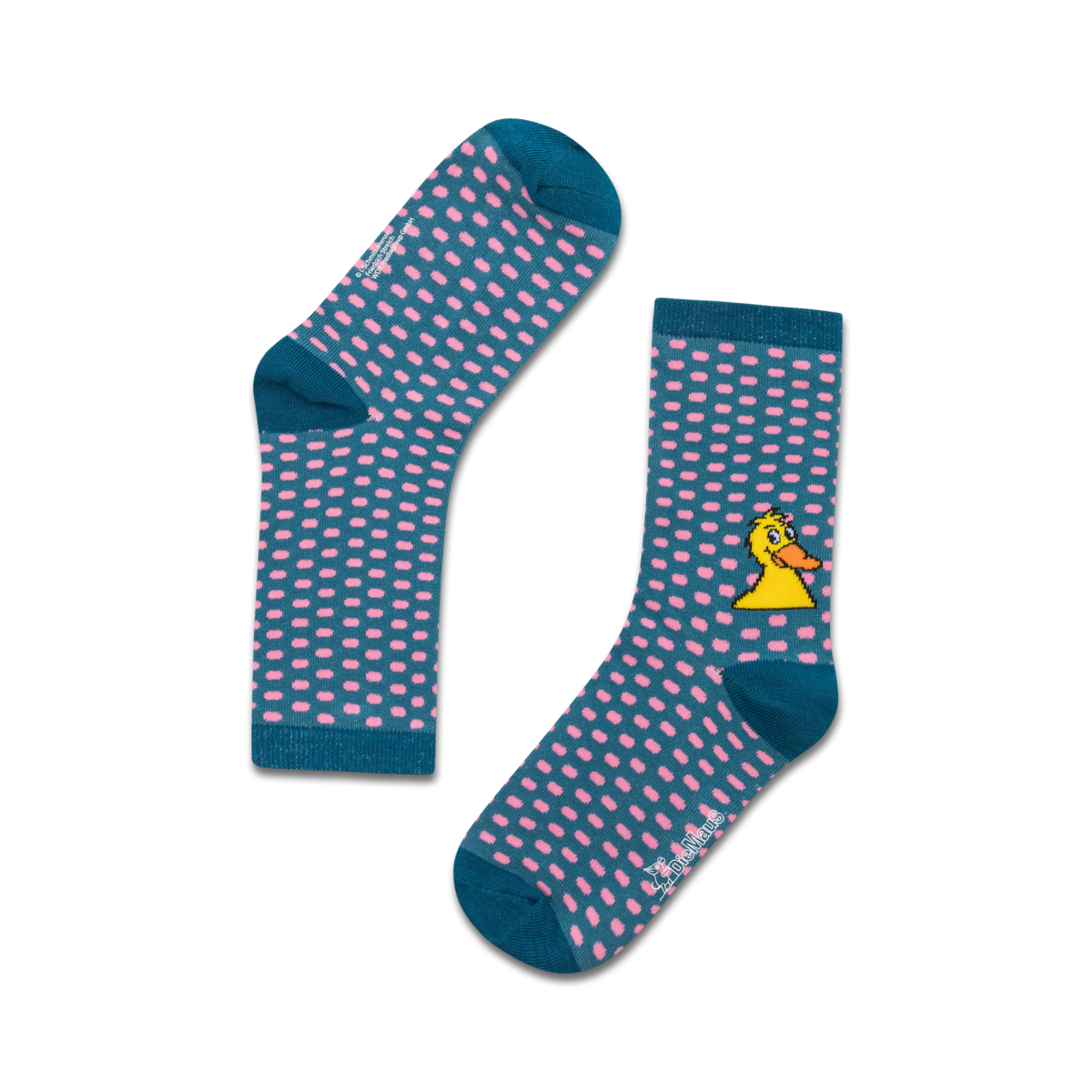 koaa – Le Canard « All Over » – Chaussettes turquoise/rose