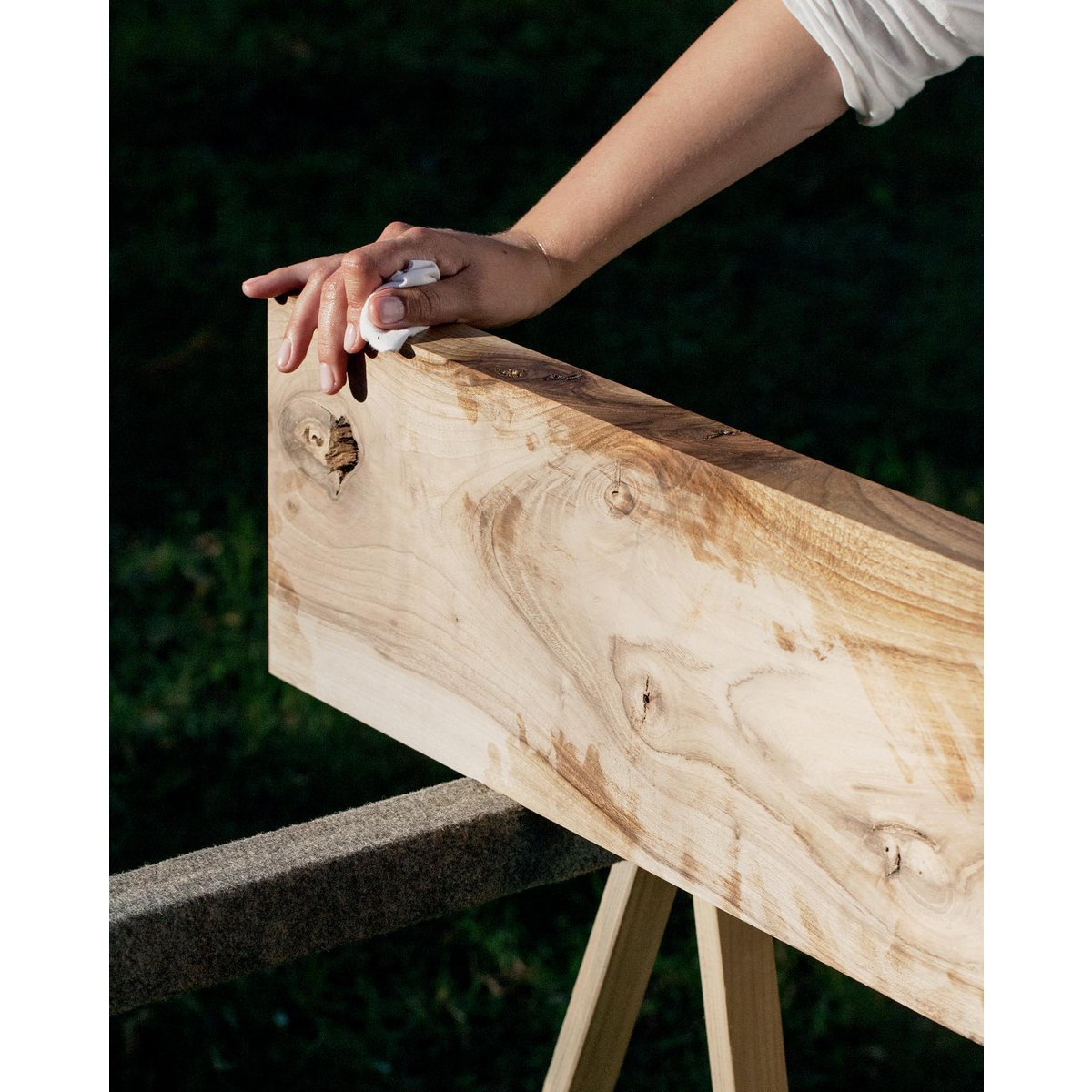 Tu Las™ pływająca drewniana półka ścienna - 94 x 22 x 4 cm - ręcznie robiona podłużna półka na książki - drewno dębowe