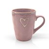 Steengoed mok met handvat "Hart" roze
