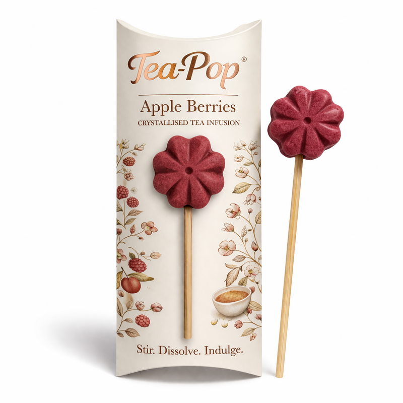 TEA-POP Tea-On-A-Stick | AppleBerry | 20 Sticks Display Tray