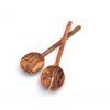 2-piece salad cutlery New York flat & light 26 cm made of olive wood