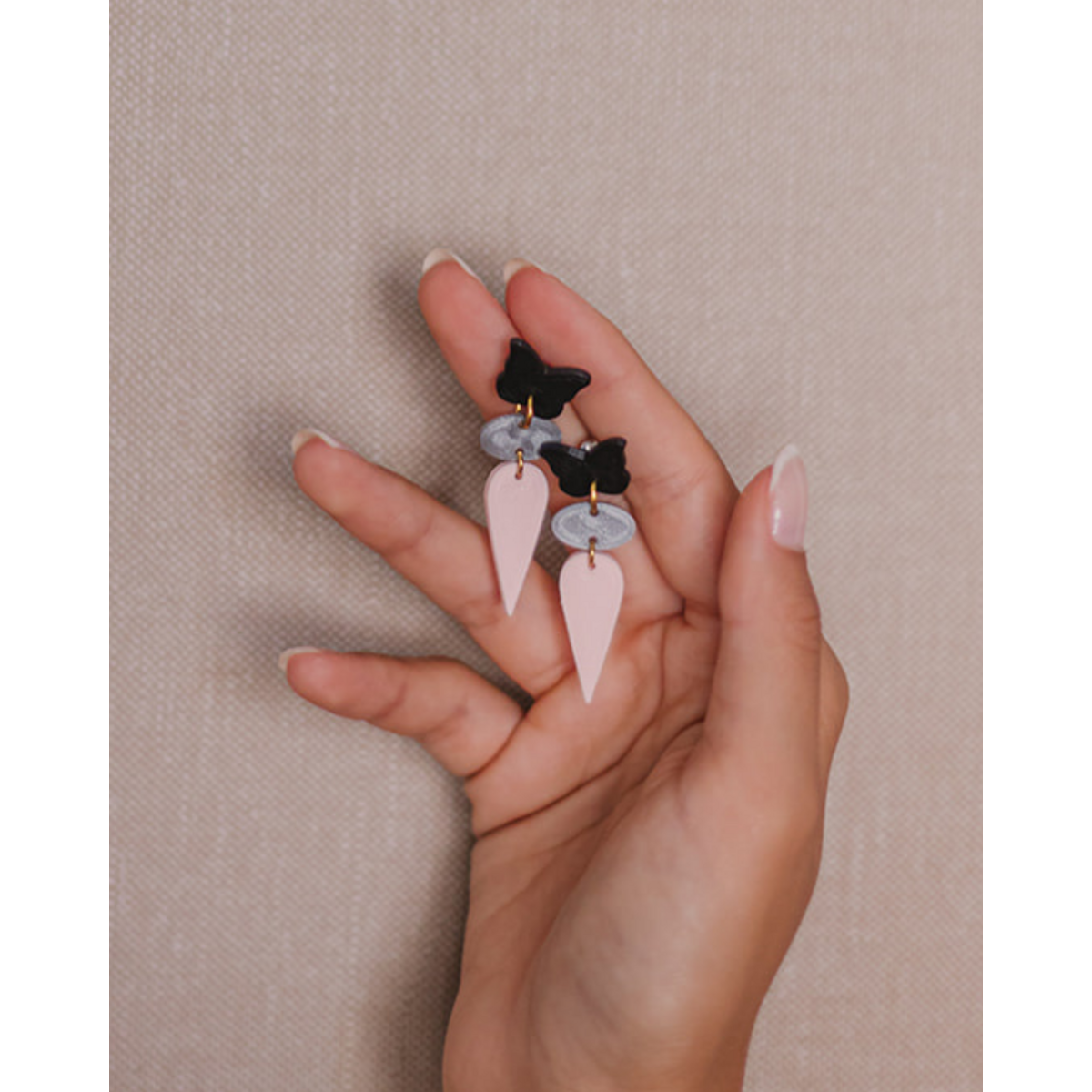 Neutral Butterfly Sigh Earrings