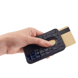 iPhone MagSafe Pung Læder MILANO Design Blå