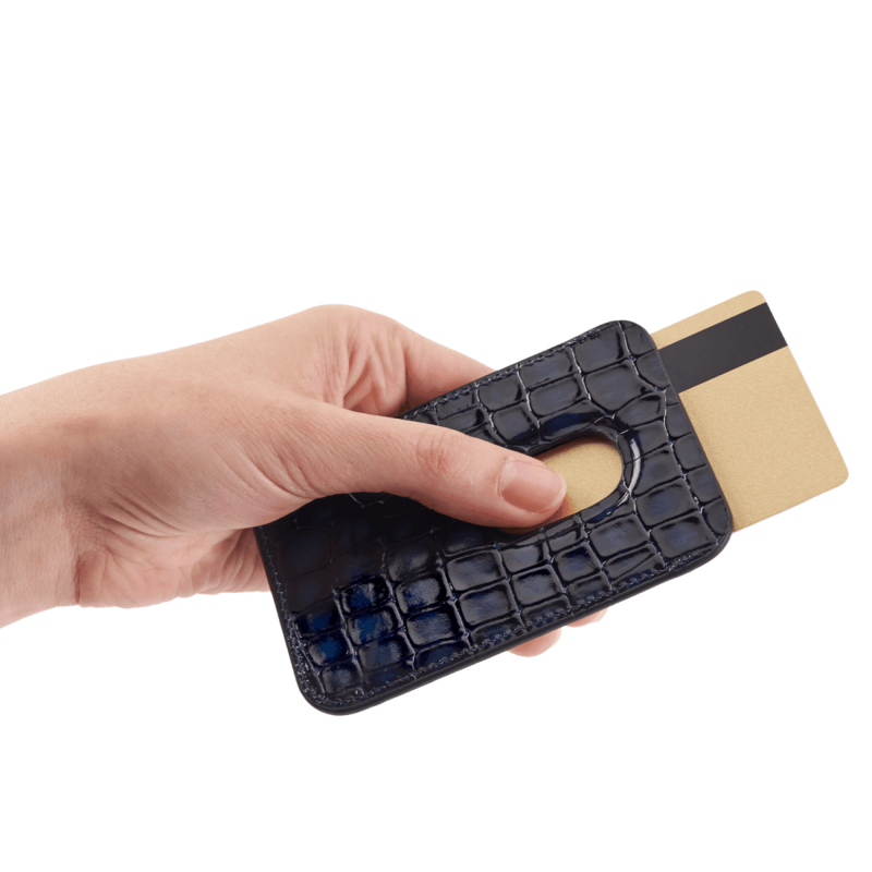 iPhone MagSafe Pung Læder MILANO Design Blå