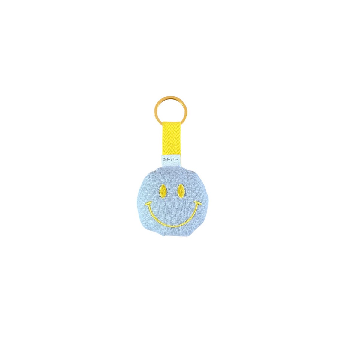 Sleutelhanger Smiley - Mousseline - Ice Blauw