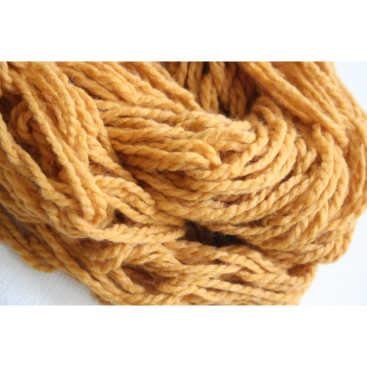 Foulard infini jaune ocre - laine