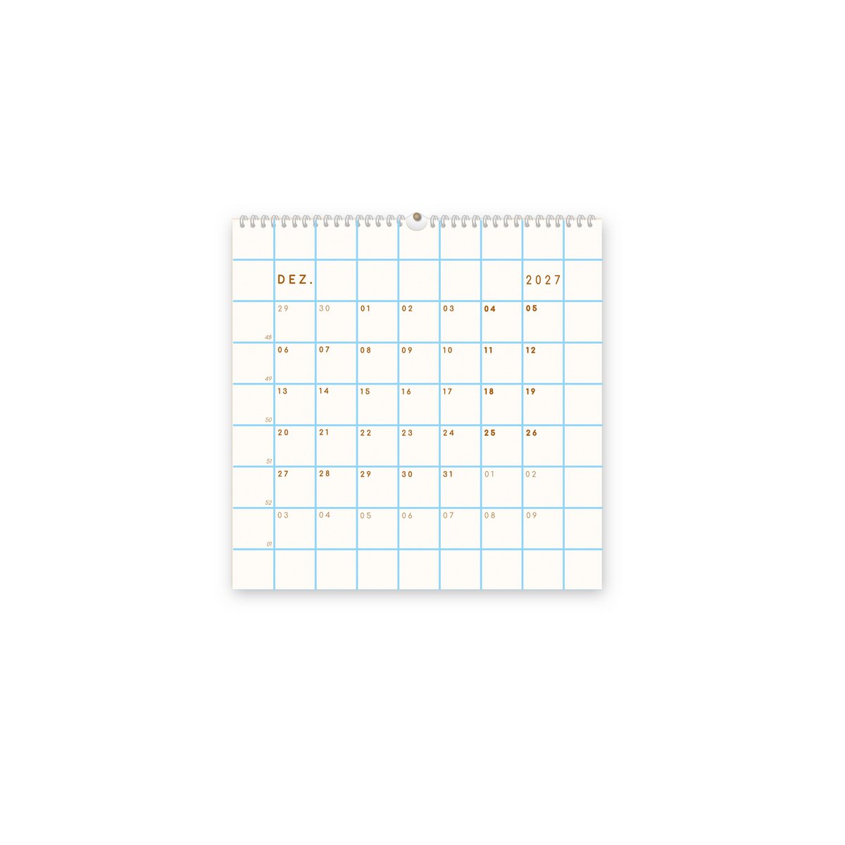 Kalender 2027 - geblokt