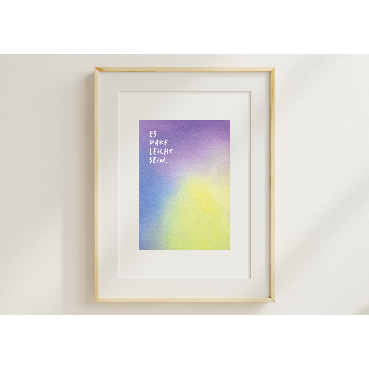 Obraz artystyczny „To może być łatwe”. – Wzór gradientowy, 21×30 cm, papier makulaturowy