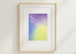 Obraz artystyczny „To może być łatwe”. – Wzór gradientowy, 21×30 cm, papier makulaturowy